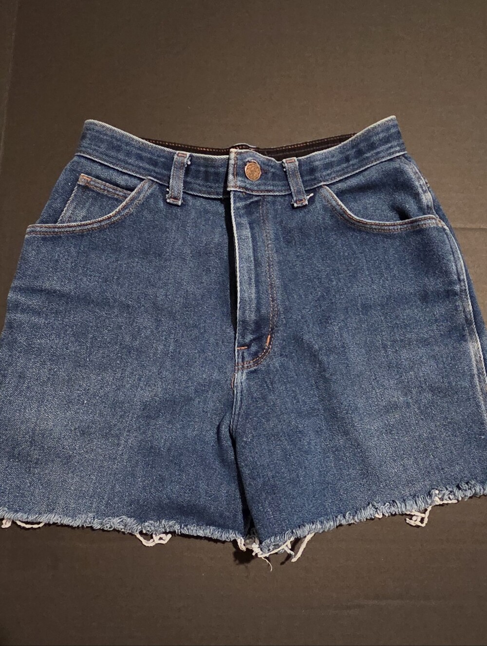Vintage Taylor Togs Denim Cut Off Shorts Size 12 Mallard Duck Embroidered
